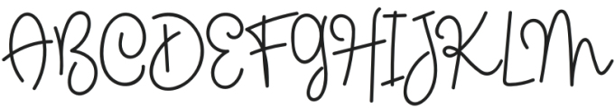 Dream Wish Regular otf (400) Font UPPERCASE