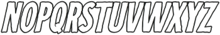 Dreazy Outline Slant otf (400) Font UPPERCASE