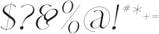 Dree Display Italic otf (400) Font OTHER CHARS