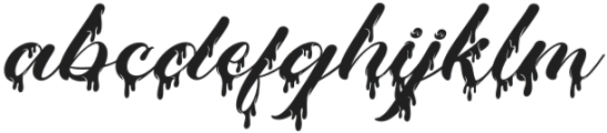 Drip Style Regular otf (400) Font LOWERCASE