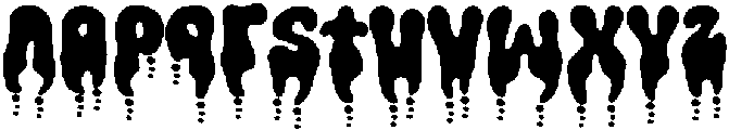 Dripcore otf (400) Font LOWERCASE