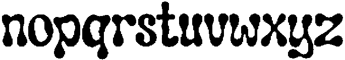 Dripero Regular otf (400) Font LOWERCASE