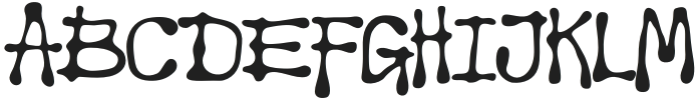 Drippy Mess Sans Regular otf (400) Font UPPERCASE