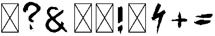 Dry Brush Regular otf (400) Font OTHER CHARS