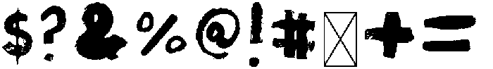 Dry Brush  TFT Regular otf (400) Font OTHER CHARS