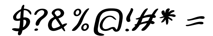 Droophole-BoldItalic Font OTHER CHARS