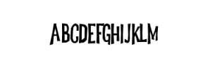 Dreadful-Regular.otf Font UPPERCASE