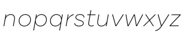 Draft A Thin Italic Font LOWERCASE