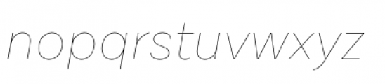 Draft C Hairline Italic Font LOWERCASE