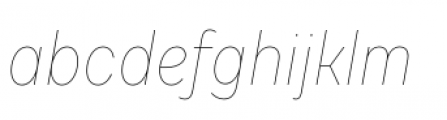 Draft E Hairline Italic Font LOWERCASE