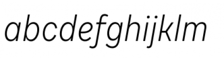 Draft E Light Italic Font LOWERCASE