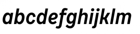 Draft E SemiBold Italic Font LOWERCASE