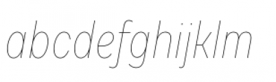 Draft F Hairline Italic Font LOWERCASE