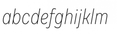 Draft F Thin Italic Font LOWERCASE