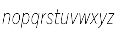 Draft F Thin Italic Font LOWERCASE
