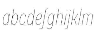 Draft G Hairline Italic Font LOWERCASE