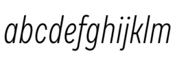 Draft G Light Italic Font LOWERCASE