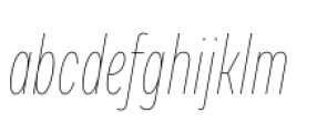 Draft H Hairline Italic Font LOWERCASE