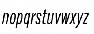 Draft H Regular Italic Font LOWERCASE
