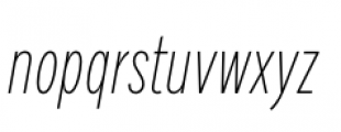 Draft H Thin Italic Font LOWERCASE