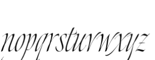 Dream Script Standard Font LOWERCASE