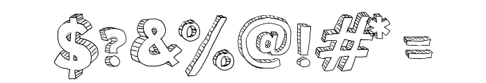 Draft Cartoon Bold Font OTHER CHARS