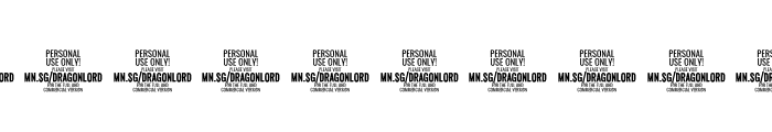 Dragonlord PERSONAL USE ONLY Regular Font OTHER CHARS