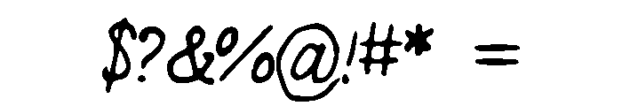 DrewHandwriting2 Font OTHER CHARS