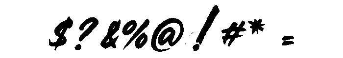Driftline Font OTHER CHARS