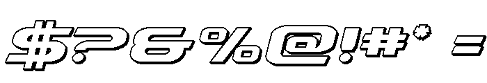 Drius 3D Font OTHER CHARS