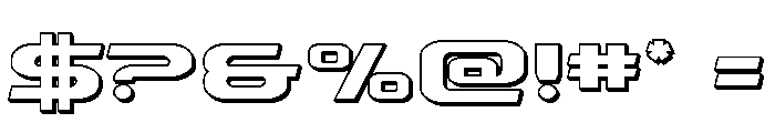 Drius Straight 3D Font OTHER CHARS