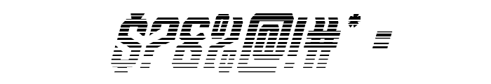 Drive Corps Scanlines Italic Font OTHER CHARS