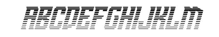 Drive Corps Scanlines Italic Font UPPERCASE