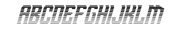 Drive Corps Scanlines Italic Font LOWERCASE