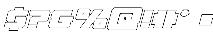 Drone Tracker Thin Outline Italic Font OTHER CHARS