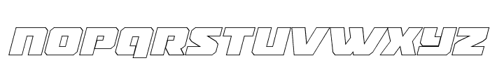 Drone Tracker Thin Outline Italic Font UPPERCASE