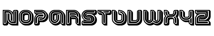 Dropped 3D Filled Regular Font LOWERCASE