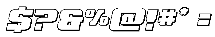 Drover 3D Italic Font OTHER CHARS