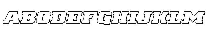 Drover 3D Italic Font UPPERCASE