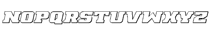Drover 3D Italic Font UPPERCASE