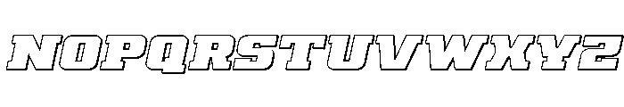 Drover 3D Italic Font LOWERCASE
