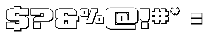 Drover 3D Font OTHER CHARS