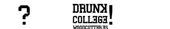 Drunk College Font OTHER CHARS