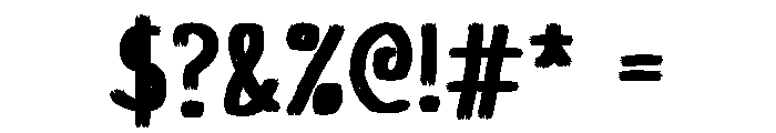 Drybrush Font OTHER CHARS