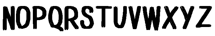 Drybrush Font LOWERCASE