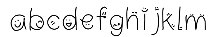 drawn faces on my letters Font LOWERCASE