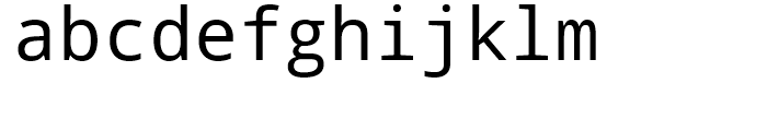 Droid Sans Mono WGL Regular Font LOWERCASE