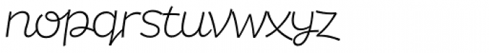 DR Agu Script Extra Light Font LOWERCASE