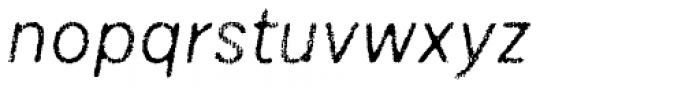 Draft Natural D Regular Italic Font LOWERCASE