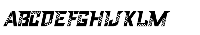 Dragstar Alternate Slant Font UPPERCASE